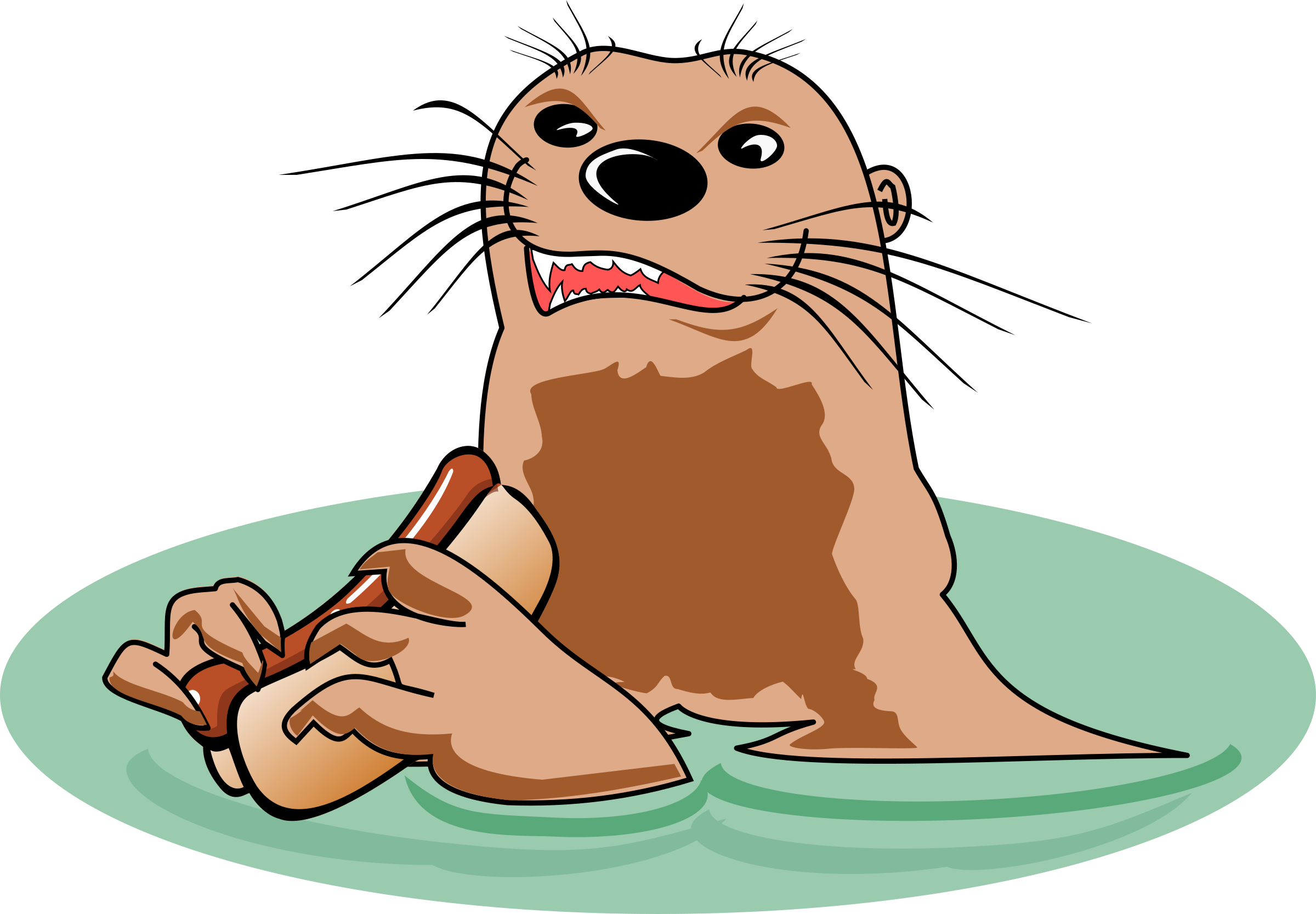 Big Image - Otter Hot Dog (2400x1667), Png Download