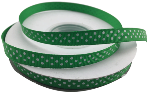Green And White Polka Dots Grosgrain 3/8" - Belt (500x500), Png Download
