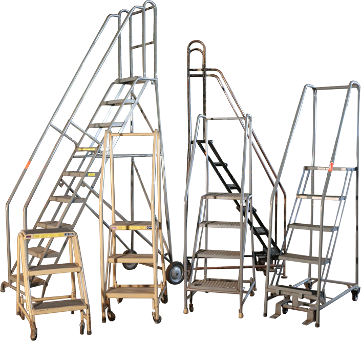 Used Rolling Ladders - Ladders (705x666), Png Download
