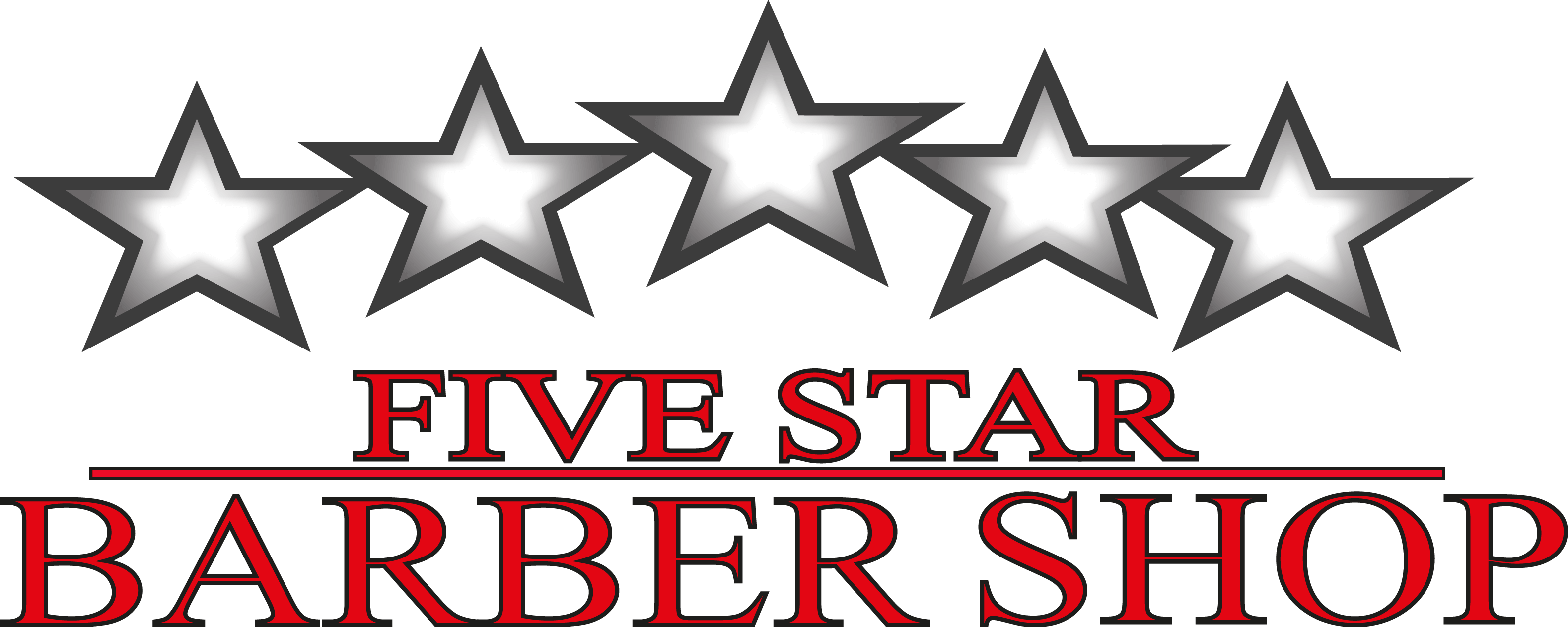 5star Barber (3158x1263), Png Download