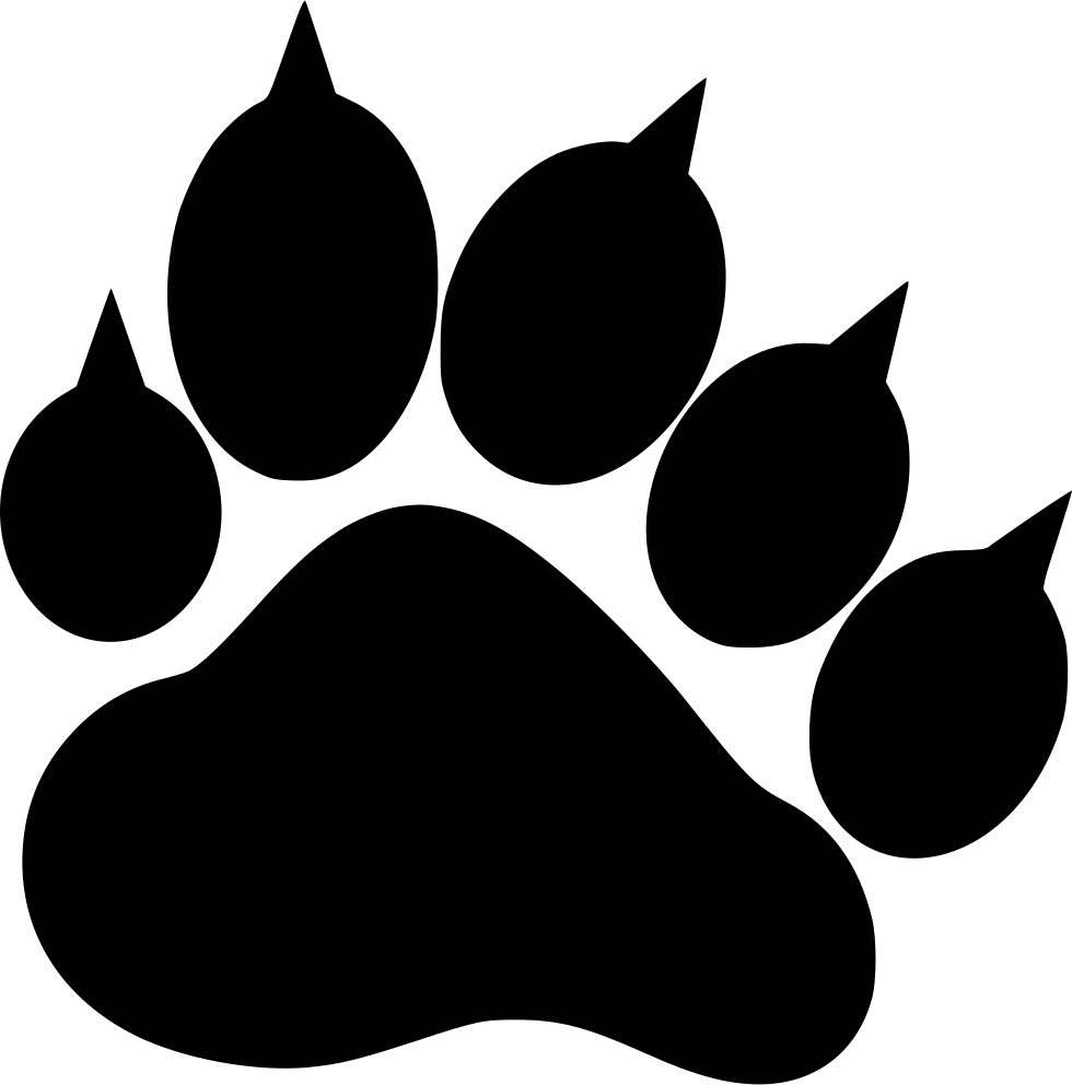 Paw Print Claw Mascot Comments - Icon (980x992), Png Download