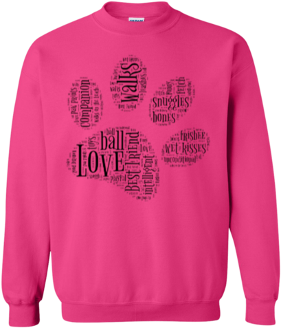 Black Paw Print Word Cloud Crewneck Pullover Sweatshirt - Dear God Let There Be Someone Behind Me To Read This (480x480), Png Download
