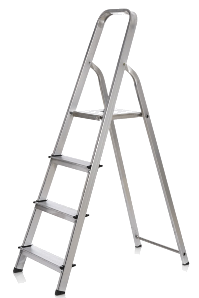 Aluminium Step Ladder - Алуминиева Стълба (642x963), Png Download