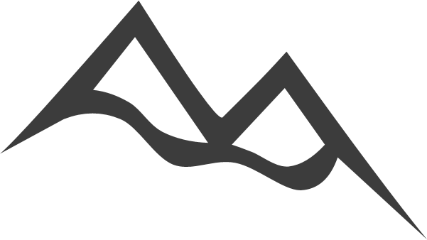 Mountain Range Silhouette Clip Art - Black And White Skier (601x338), Png Download