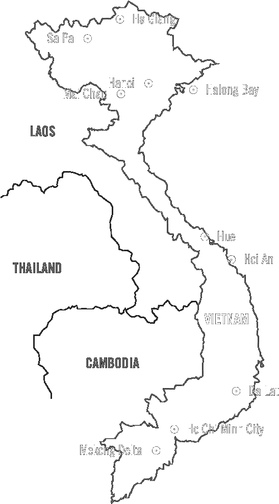 Simple Maps Of Vietnam (1000x1020), Png Download