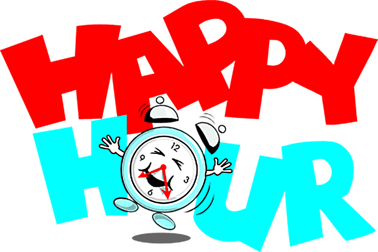 Clock Clipart 1 Hour - Free Clipart Happy Hour (1280x854), Png Download