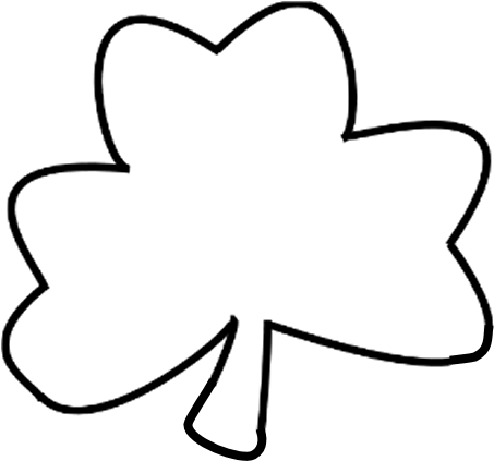 #f 81 Shamrock - Line Art (483x461), Png Download