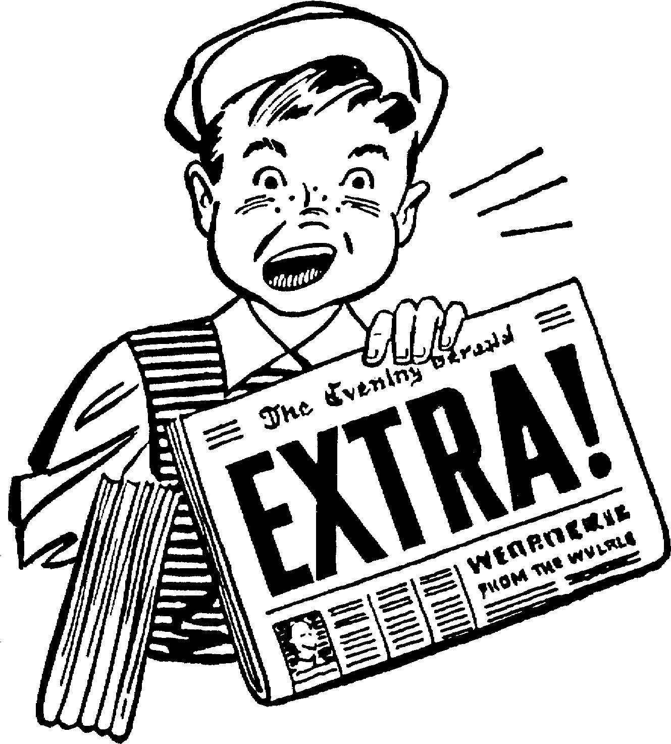 Newspaper - Extra Extra Read All About It Gif (1343x1489), Png Download
