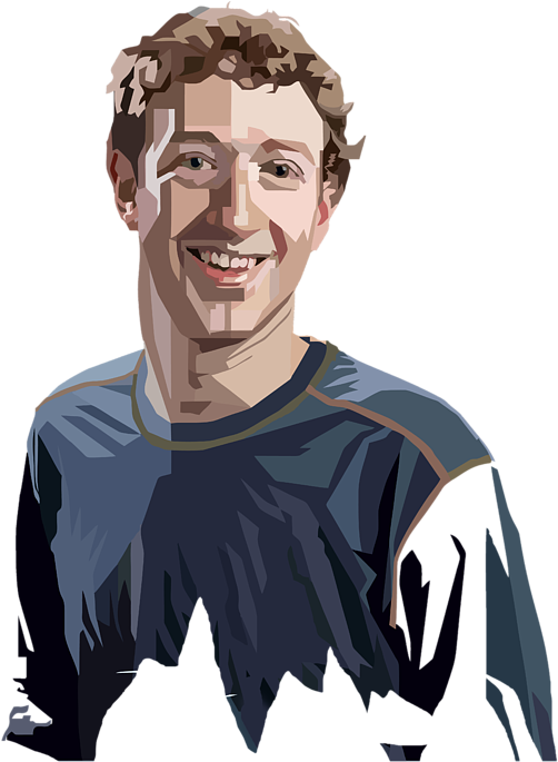 Bleed Area May Not Be Visible - Cartoon Images Of Mark Zuckerberg (505x700), Png Download