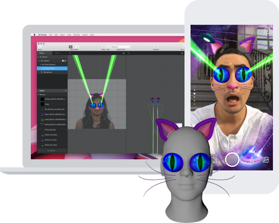 Facebook's Ar Studio Tool - Facebook Camera Effects Platform (552x441), Png Download