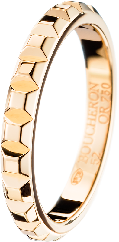 Clou De Paris Yellow Gold Wedding Band - Boucheron Wedding Ring (960x960), Png Download