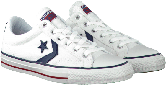 New White Converse Sneakers Star Player Ox 53245 Star - Skate Shoe (600x600), Png Download