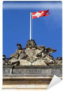 Danish Flag Atop Amalienborg Palace In Copenhagen Wall - Amalienborg (400x400), Png Download