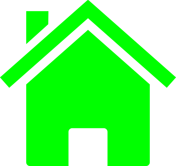 This Free Clip Arts Design Of Simple Neon Green House - Lime Green House Clipart (600x568), Png Download