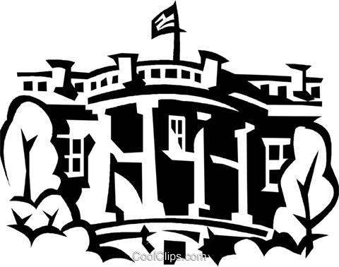 The White House Royalty Free Vector Clip Art Illustration - Illustration (480x378), Png Download