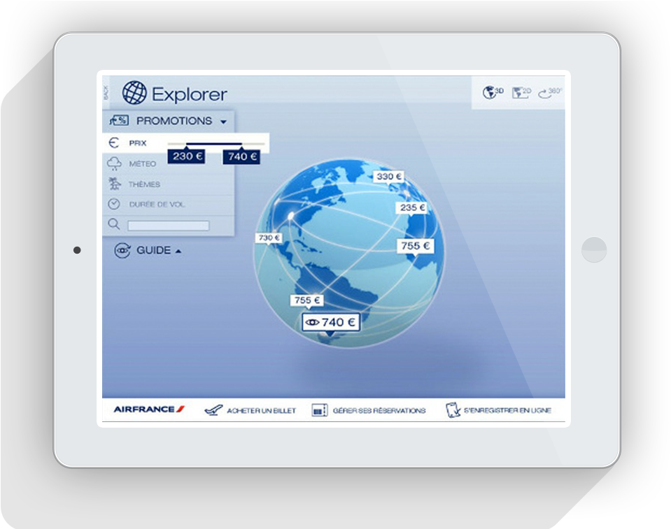 App Air France - Internet Globe (1000x756), Png Download