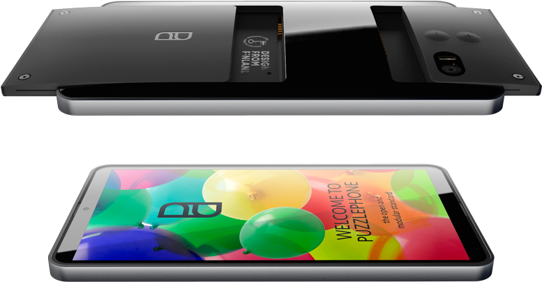 Puzzlephone Modular Smartphone Front Back Prototyped - Open Source Smartphone (800x500), Png Download