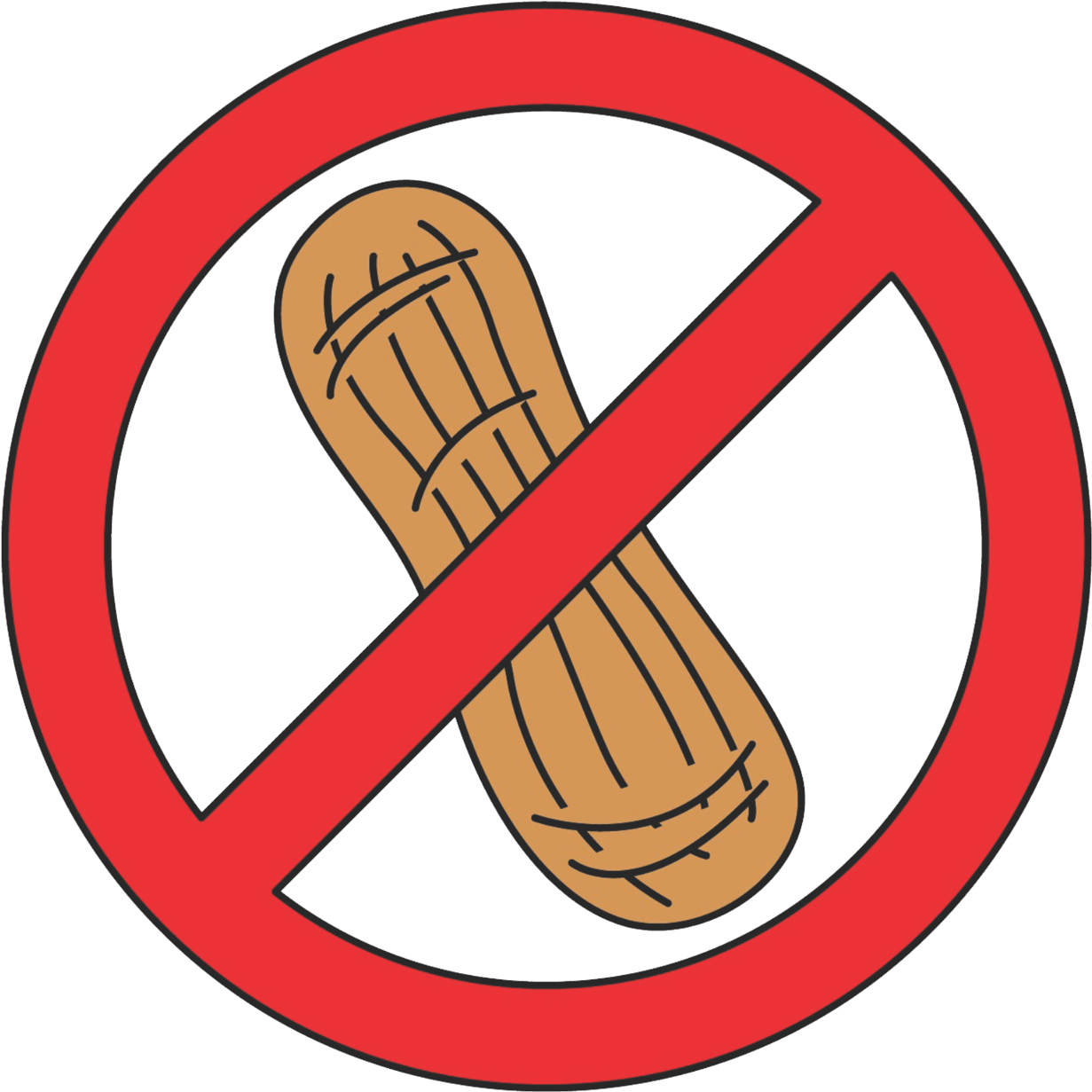 Peanut Free Symbol - Nut Free Clip Art (1277x1270), Png Download