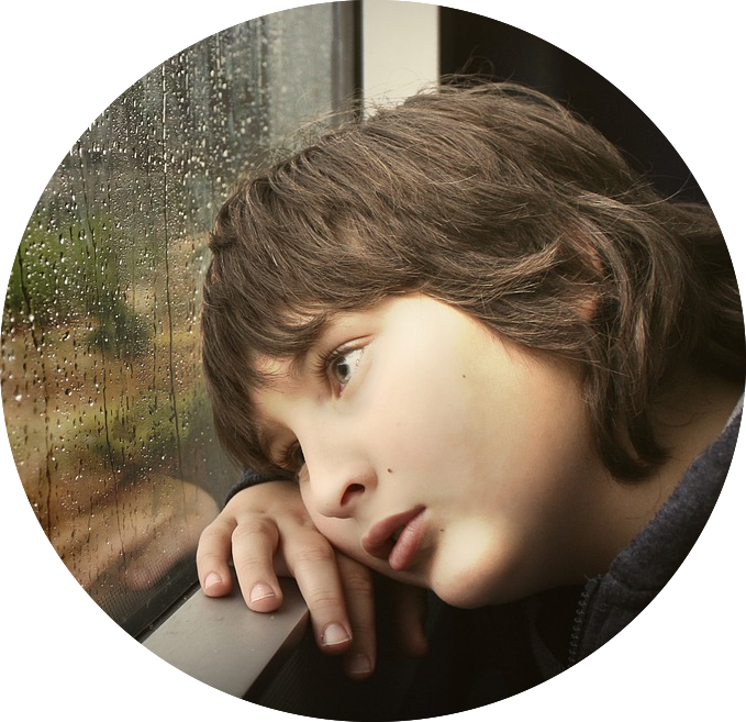 » Sad Kid - Letting Go Dying Loved One (679x657), Png Download