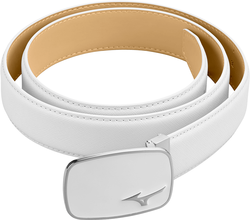 Mizuno Logo Belt - Mizuno Leather Logo Belt - White - 52gy7507-01 - One (1440x1080), Png Download