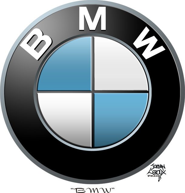Bmw Flat Vector Png Transparent Png Images - Bmw Logo Download (611x640), Png Download