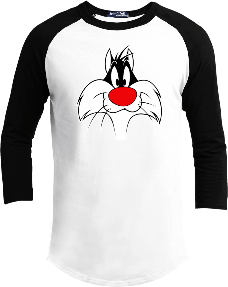 Sylvester Cat Cartoon Funny Fun Kids Animation Retro - 2017 Wrestling State Champ Baseball Style Tee Shirt (1155x1155), Png Download