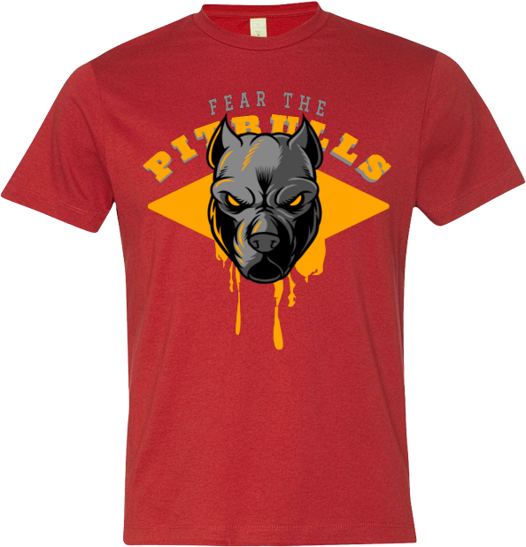 Fear The Pitbulls T-shirt Clip Art - Red Jaguars Shirt (800x800), Png Download