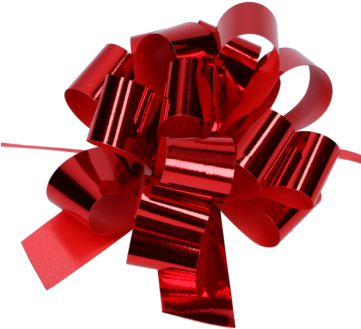 Gift Bow Met - Træksløjfe Metallisk Rød (360x360), Png Download