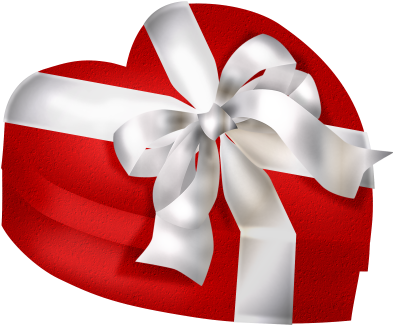 Red Heart Gift Box With White Bow Png Clipart - Srećan Rođendan Rodjendanske Cestitke (400x400), Png Download