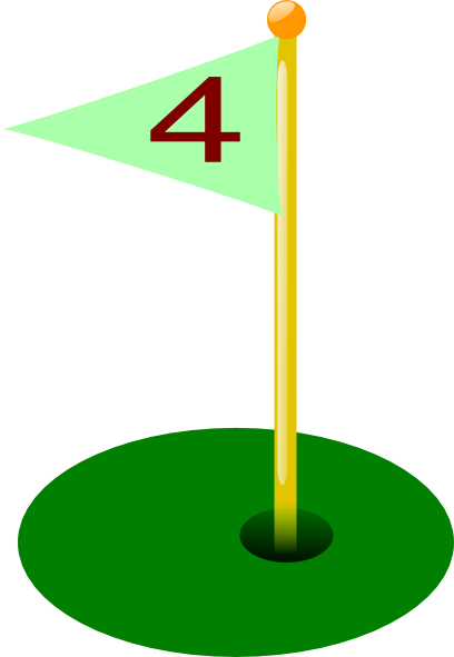 How To Set Use Golf Flag 4th Hole Svg Vector (408x591), Png Download