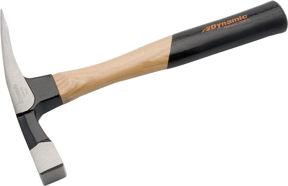 Bricklayer's Hammer-hickory Handle - Dynamic Tools D041130 Bricklayer's Hammer With Hickory (1000x1000), Png Download