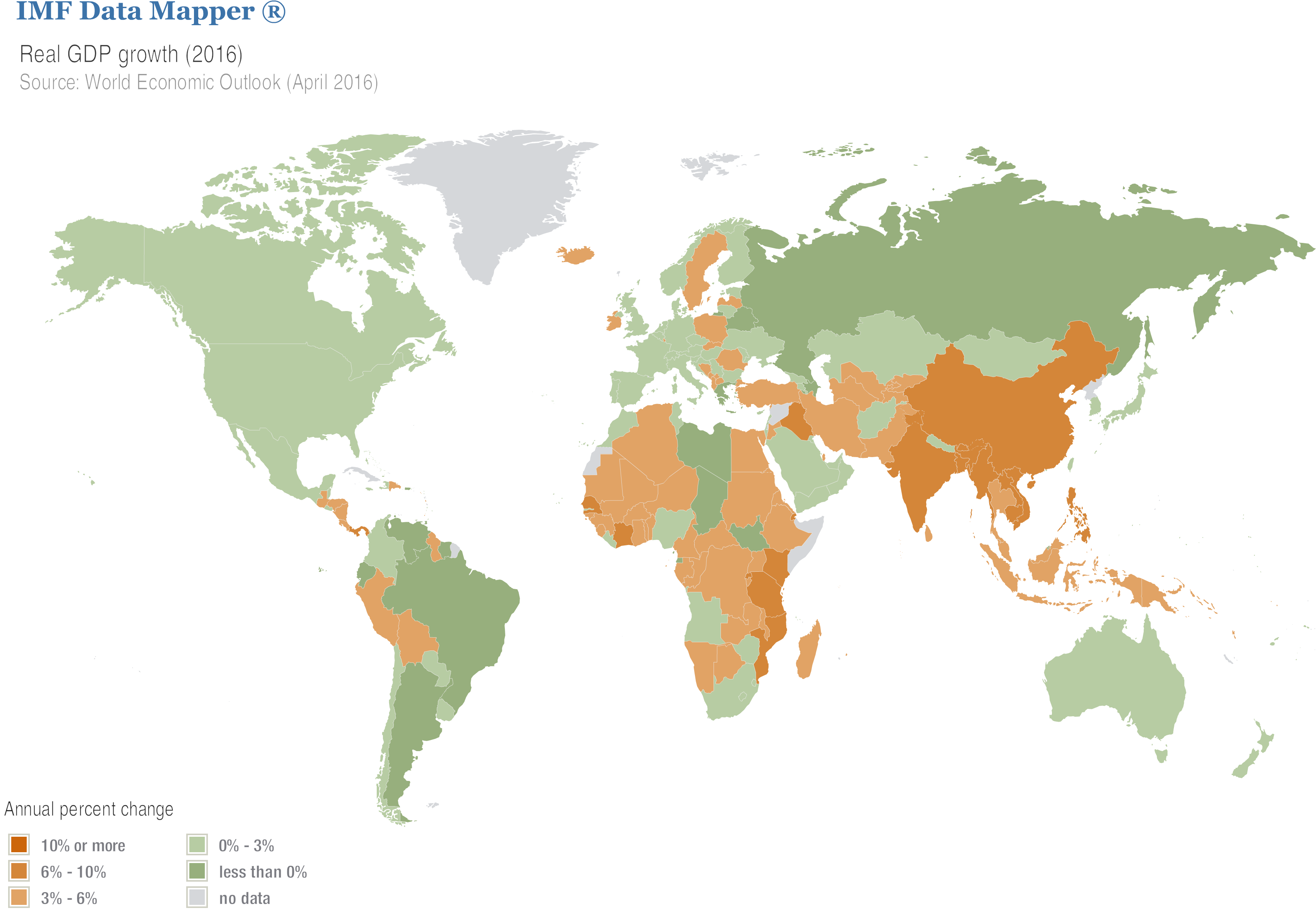 Real Gdp Growth - Gdp Growth Map 2017 (3600x2554), Png Download