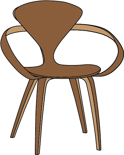 Cherner-chair - Cherner Chair Clip Art (451x501), Png Download
