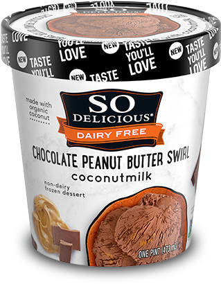 Chocolate Peanut Butter Swirl - So Delicious Cashew Milk Vanilla Ice Cream (480x510), Png Download