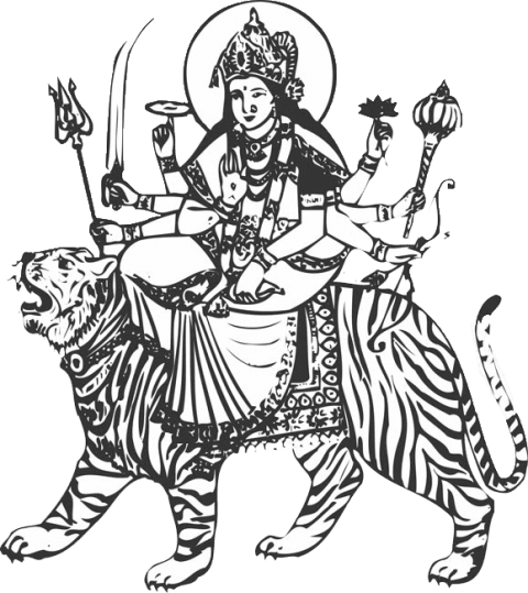 Download Free Png Sheran Wali Mata Png Images Transparent Durga Mata Line Art Full Size Png Image Pngkit