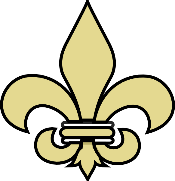 Fleur De Lis Gold (582x600), Png Download