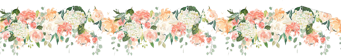 Pfirsich-blumenbabyparty Danken Ihnen 11,4 X 15,9 Cm (1346x277), Png Download