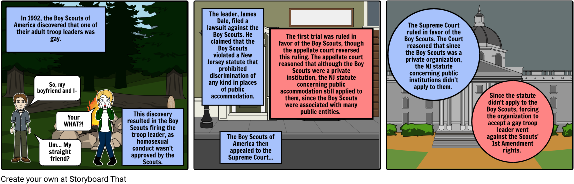 Boy Scouts Of America V Dale - Cartoon (1164x385), Png Download