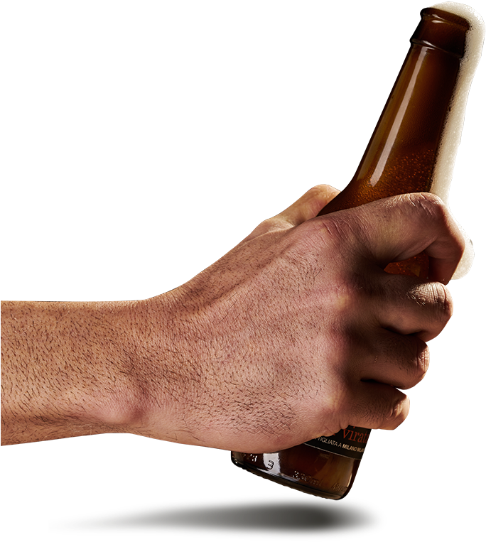 The Beer Cavern Is Our Sacred Shrine To Artisanal Beer - Hand Holding Bottle Png (700x800), Png Download