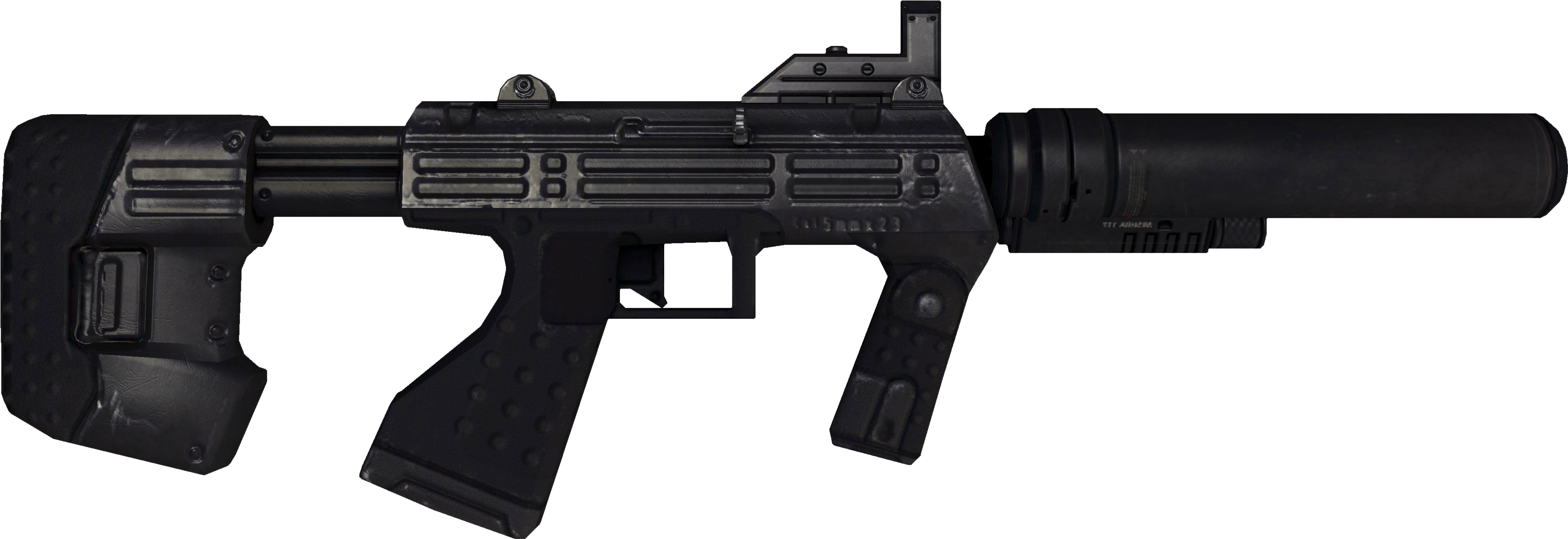 43 Mb Png - Silenced Sci Fi Pistol (3880x1330), Png Download