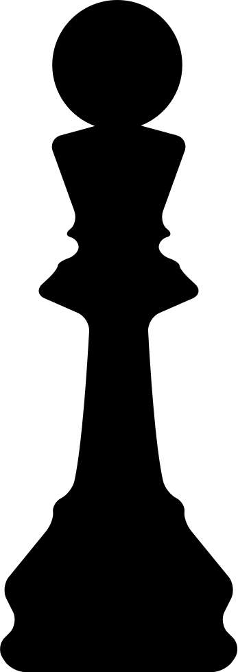 Strategy Game Piece Black Silhouette Comments - Silhouette (347x980), Png Download