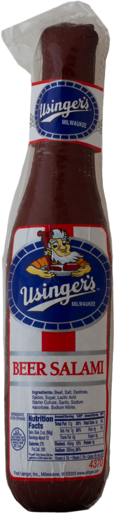 Beef Salami With Garlic - Beer Bottle (285x1050), Png Download