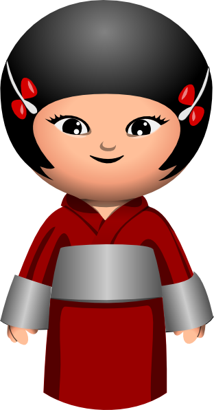 Japanese Girl Clipart Png (312x596), Png Download