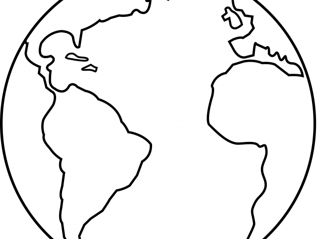 Black And White Earth - Planet Earth Black And White (640x480), Png Download