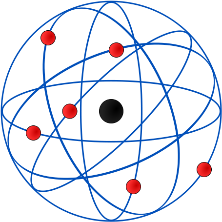 Rutherford Nuclear Model Of Atom (500x500), Png Download