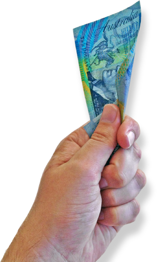 Hand-money - Australian 10 Dollar Note (310x518), Png Download