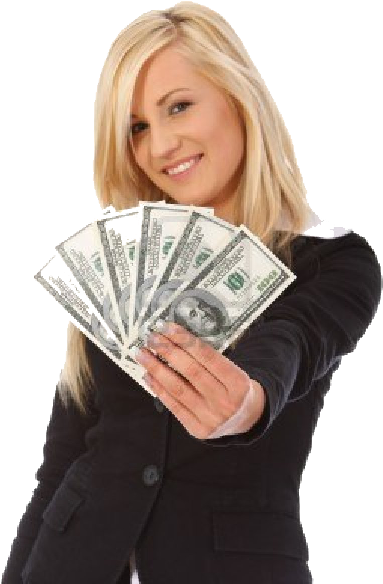 Im - Money With Girl Png (864x1200), Png Download