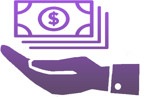 Hand And Money - Black And White Dollar Bills Clip Art (561x410), Png Download