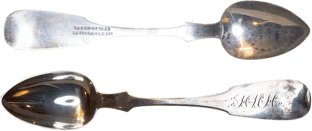 19th Century Silver Table Spoon By Theodore Dubosq - Philadelphia (1000x1000), Png Download