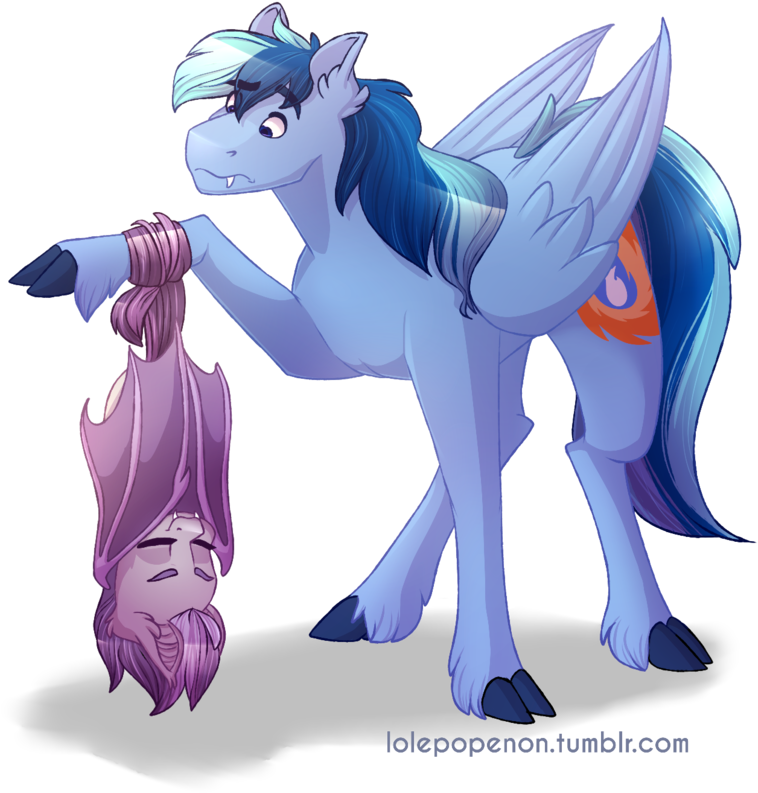 Lolepopenon, Bat Pony, Bat Wings, Cloven Hooves, Confused, - Cartoon (939x1024), Png Download